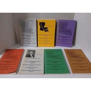 Lot Of 7 Baptist Missionary Association Of Louisiana Minutes Booklets
